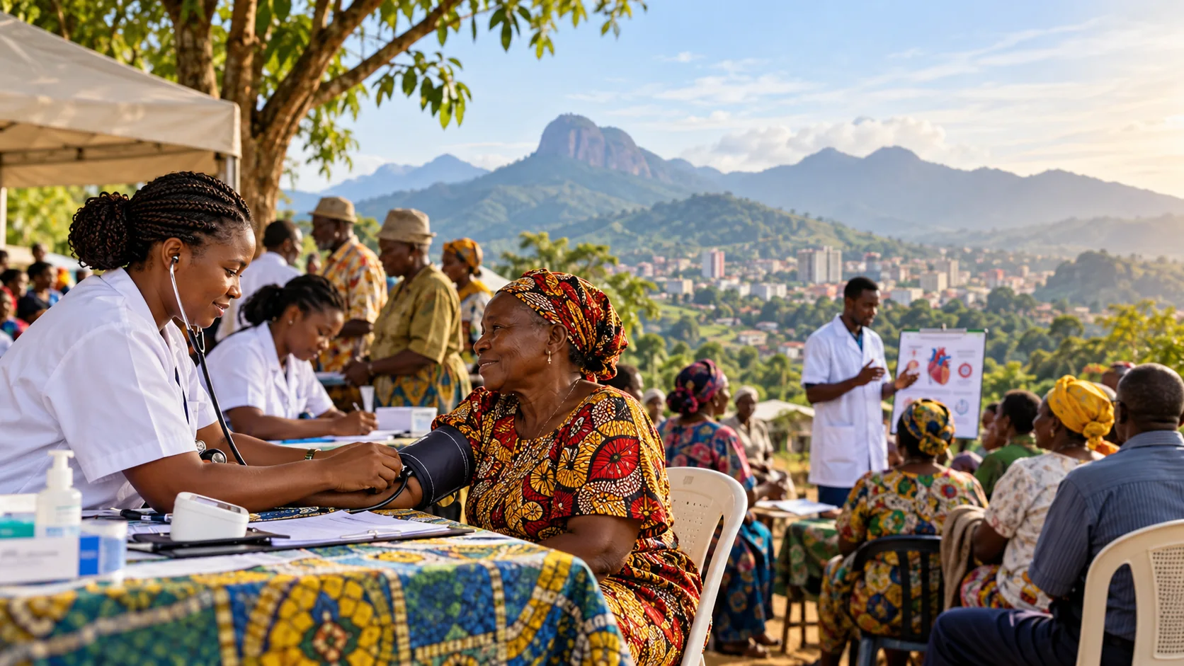Visuel de santé communautaire au Cameroun